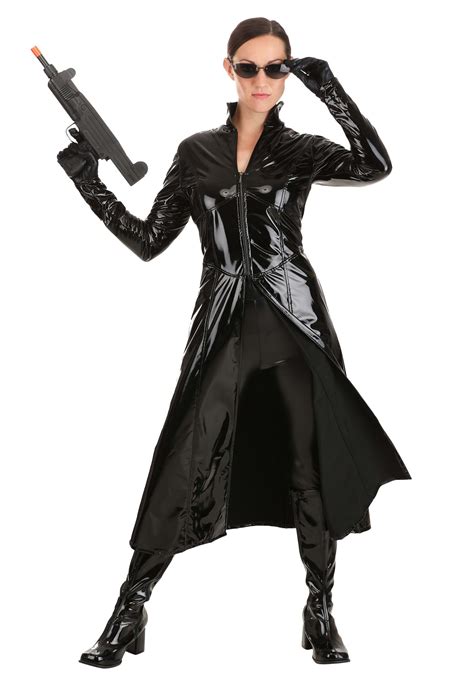 matrix halloween costume|the matrix trinity outfit.